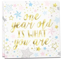 Twinkle Twinkle Little Star, 1-års servetter 16-pack